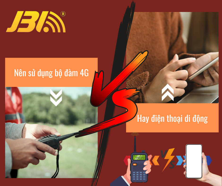 Bộ đàm 4G và Điện thoại di động có gì khác nhau?